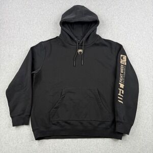 Venum Hoodie Mens 2XL Black UFC Fight Week Performance MMA Sweatshirt Pullover
